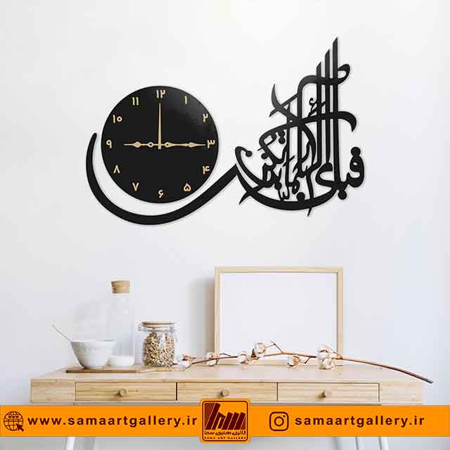 ساعت دیواری مذهبی طرح فَبِأَيِّ ءَالَآءِ رَبِّكُمَا تُكَذِّبَانِ(ارسال رایگان)